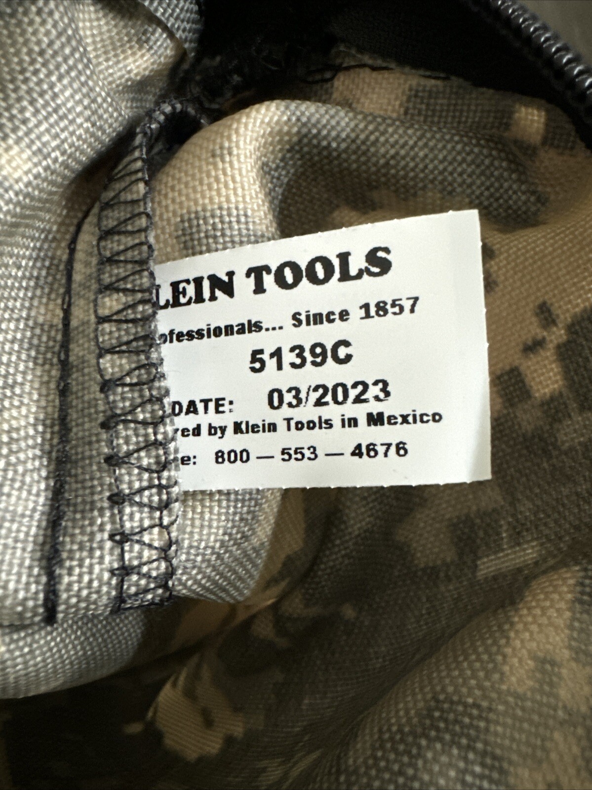 Klein Tools • Digital Camouflage Tool Bag Camo Fabric #5139C