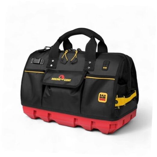 RED Base 18″ Heavy-Duty Tool Bag – 22 Pockets, 8 Loops, 1680D Ballistic