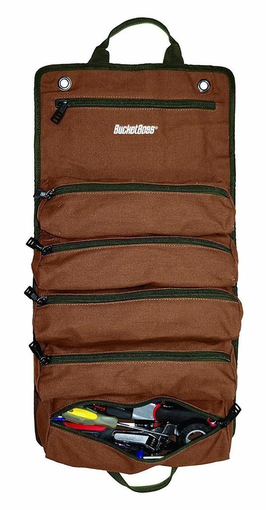BUCKET BOSS 74004 CANVAS DUCKWEAR SUPER ROLL ZIPPERED TOOL ROLL – BRAND NEW