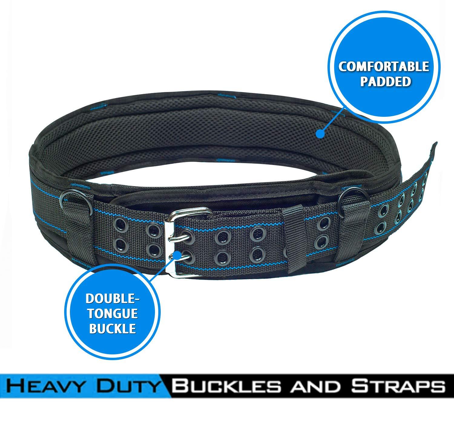 3 Inch Padded Tool Belt Work Tool Belt For Heavy Duty Workblue And Black