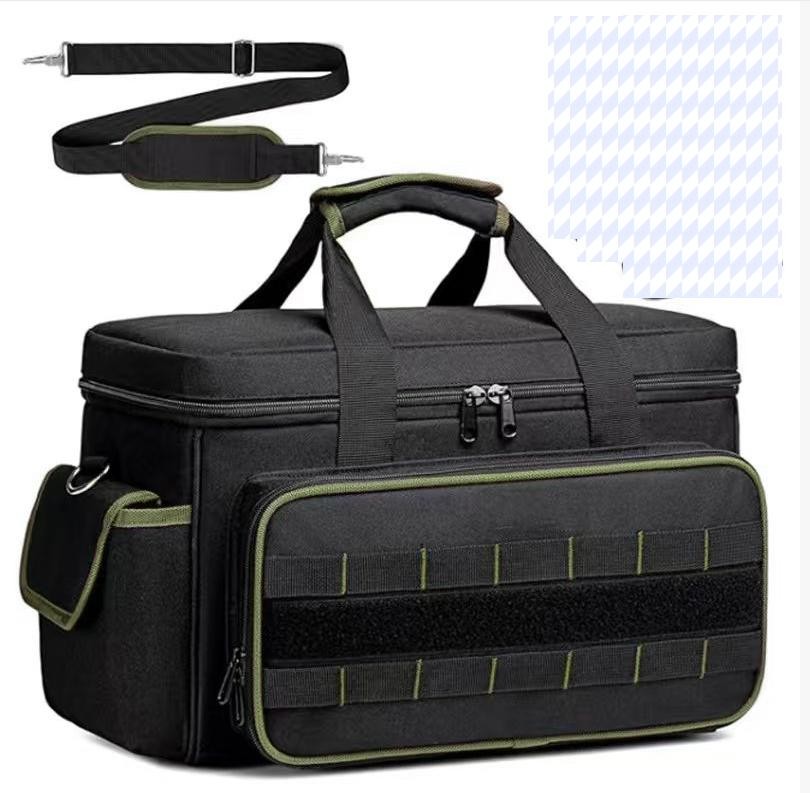 17in Oxford Tool Tote Bag with Open Top Shoulder, Multi Pocket Tool Organizer