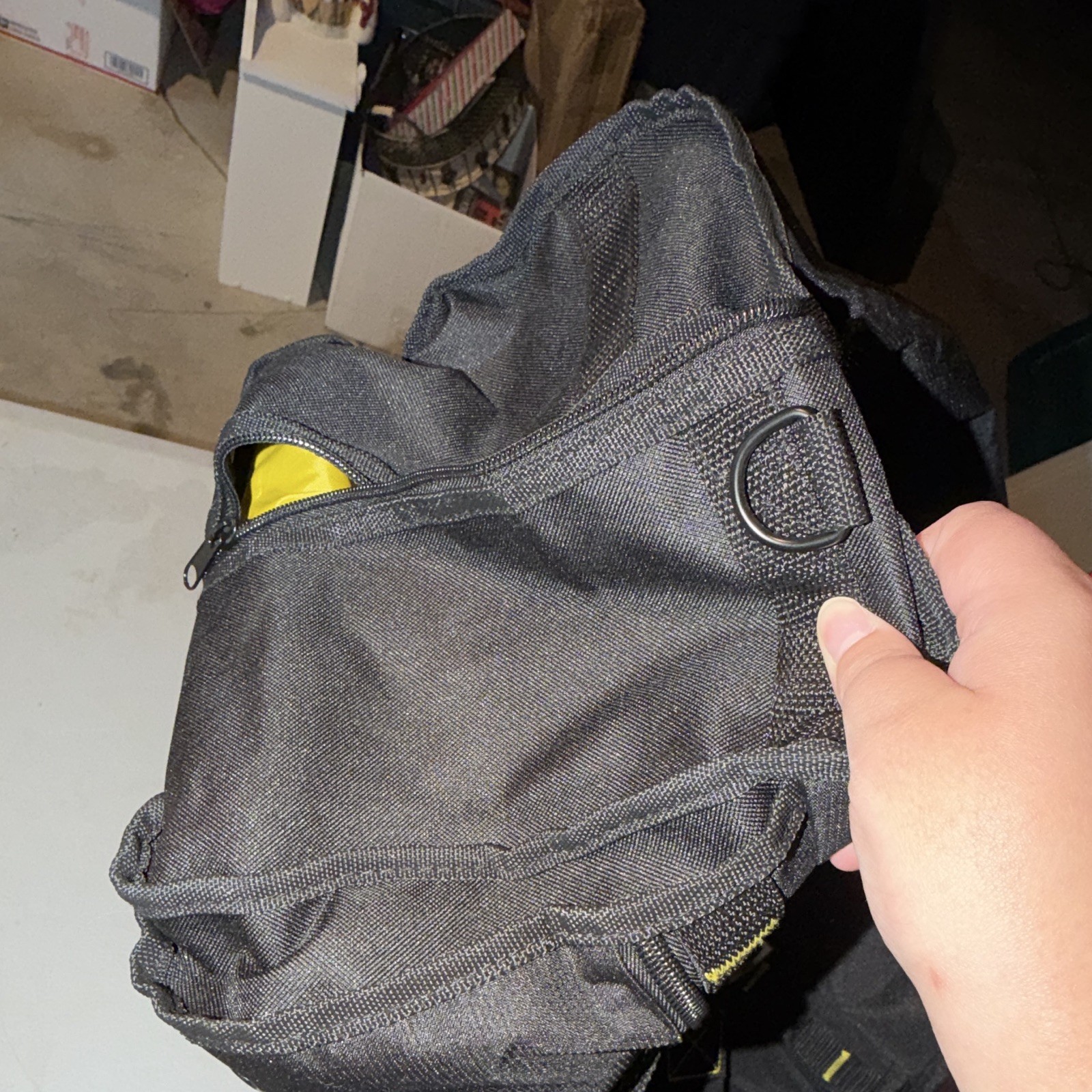 Carhartt Legacy Tool Bag Black/Yellow Zipper Closure Mesh Pockets Carry Handle