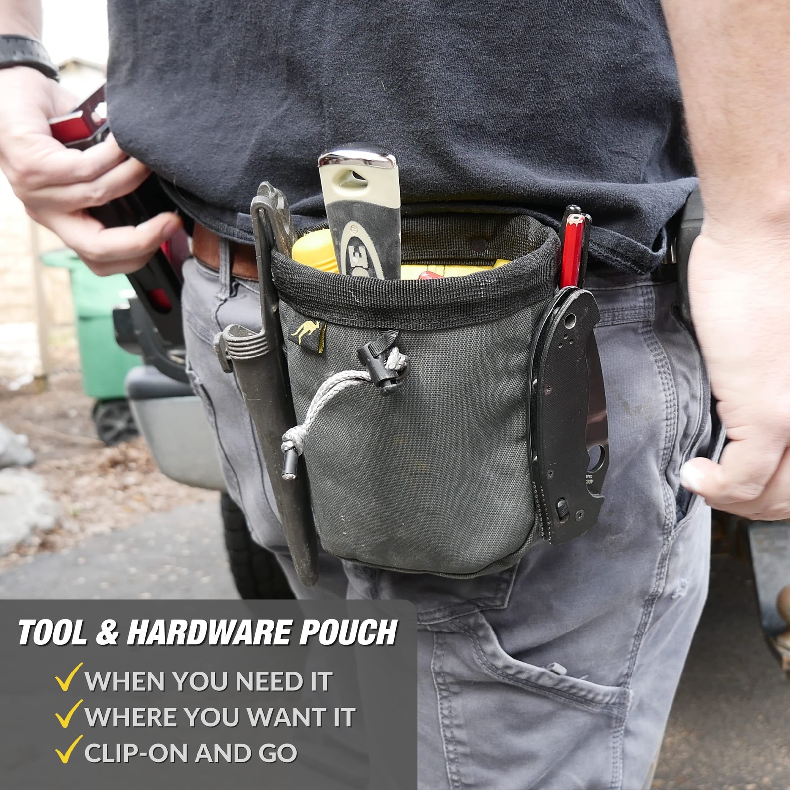 Joey Pouch | Clip-On Tool Belt Bag for Tools, Screws, and Nails – Great for a…