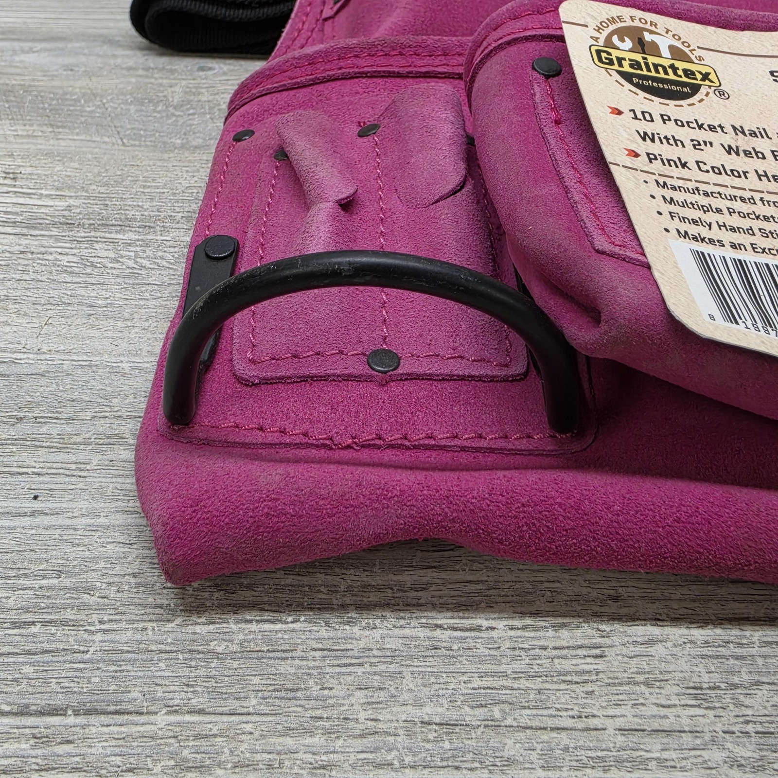 Graintex Pink Tool Belt Pouch SS2034 10 Pocket Adjustable Quick Release Buckle