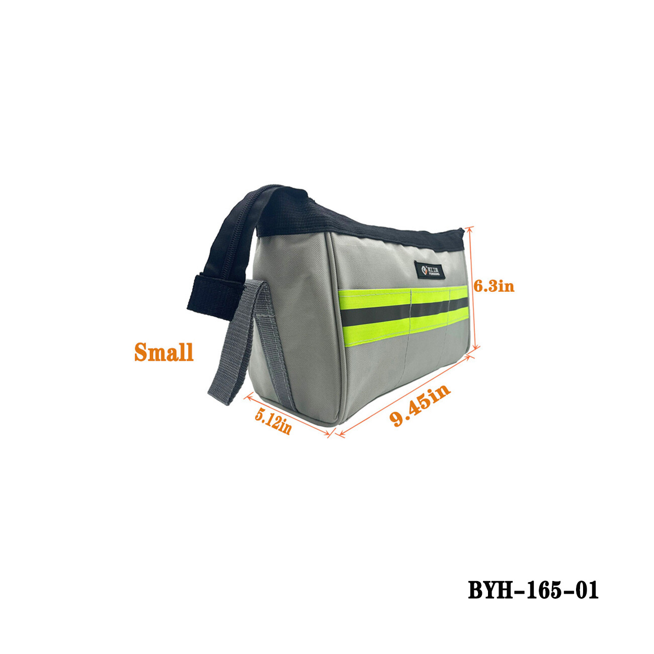 Heavy Duty Professional Tool Bag with Metal Zippers Wide Mouth Multi-Purpose Pro