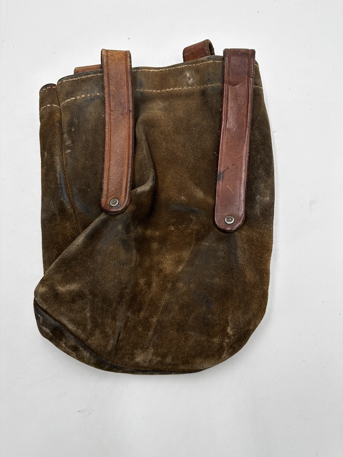 Vintage Leather Tool Belt Pouch Used Lot Of 2 Handmade