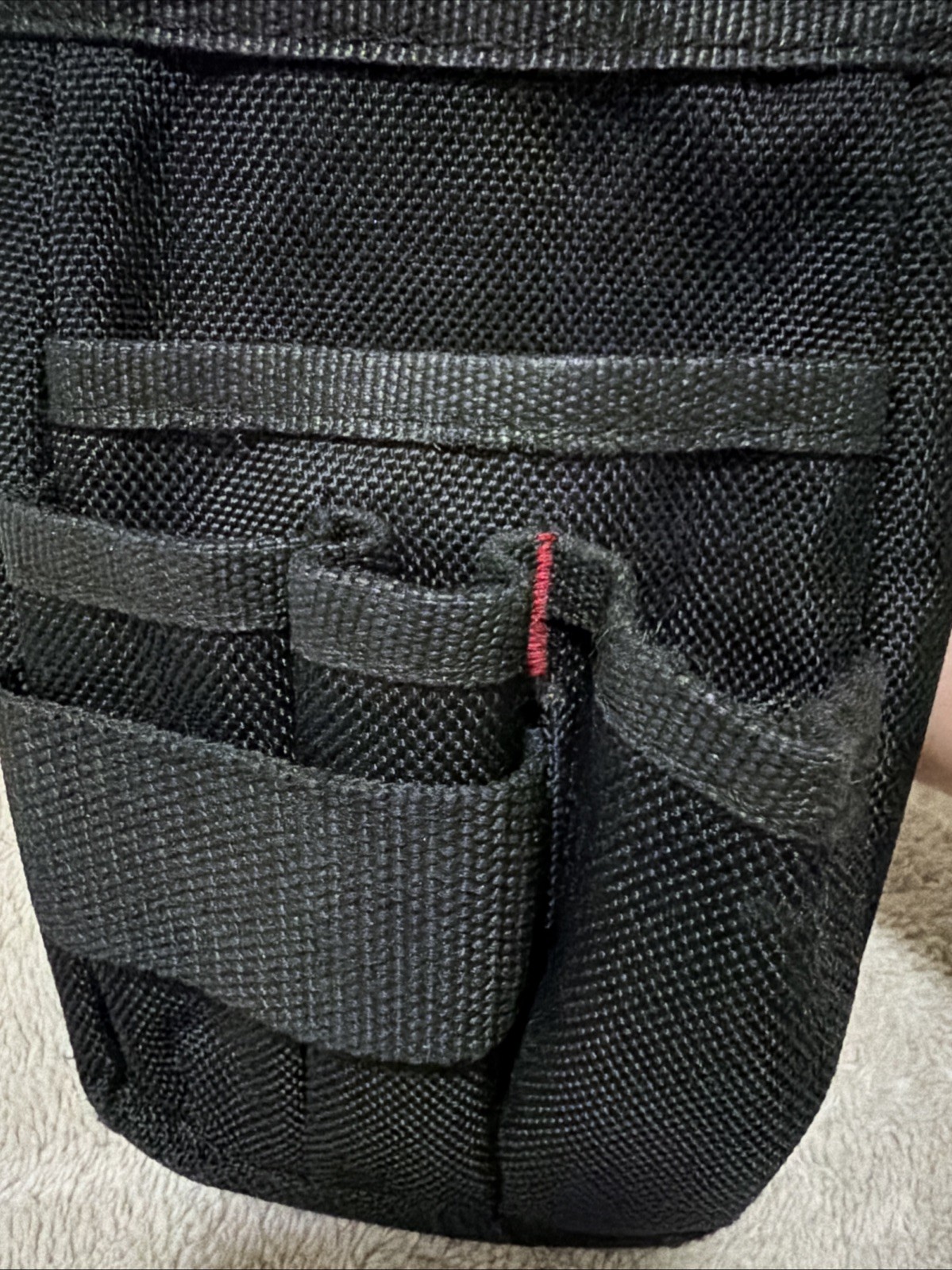 Husky 7 Heavy Duty Interior Storage Pocket Black Utility Tool Belt Pouch