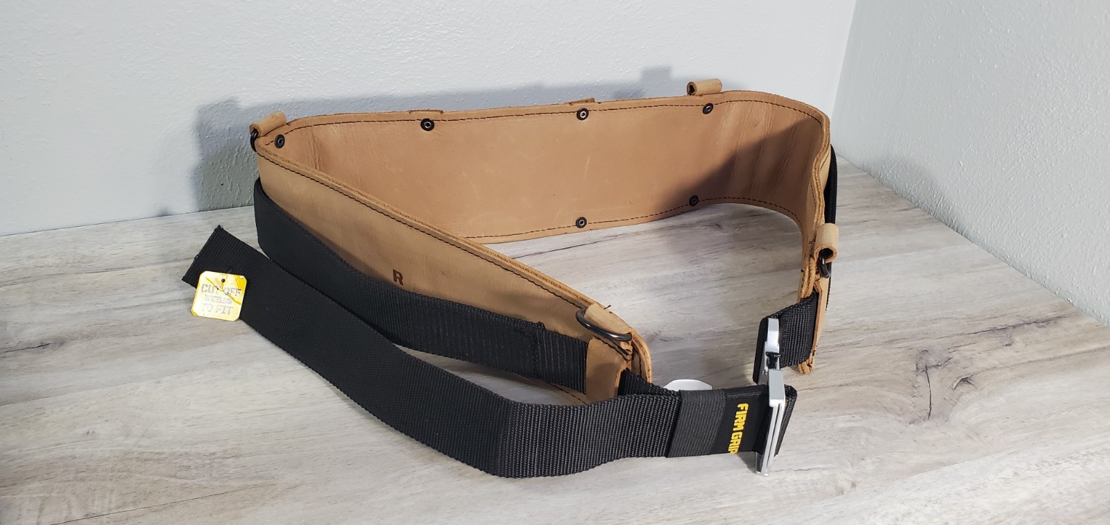 Firm Grip Heavy Duty Leather Tool Belt With Quick Release And Suspender Hooks