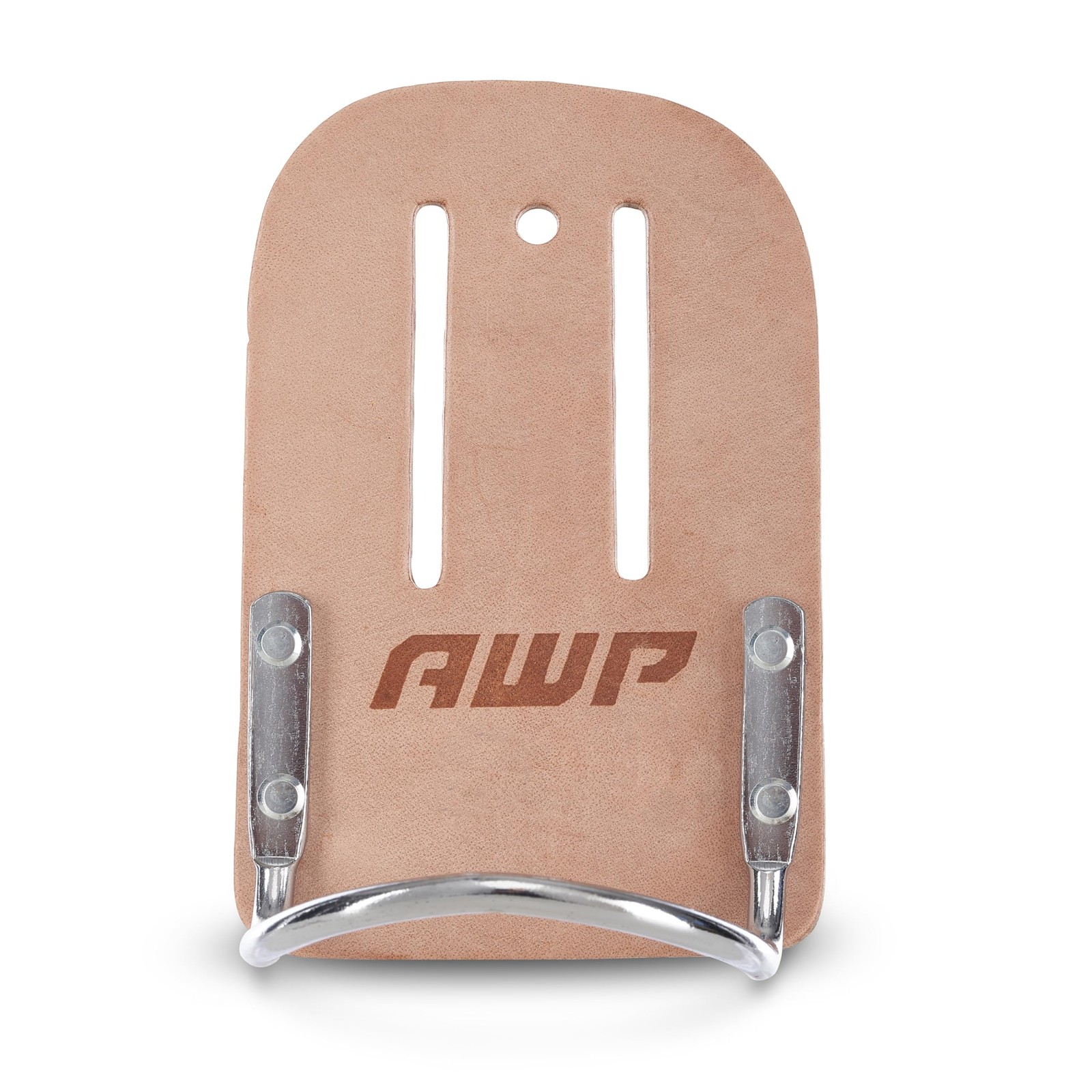 AWP Leather Hammer Holder, Genuine Saddle Tool Belt Accessory, Beige