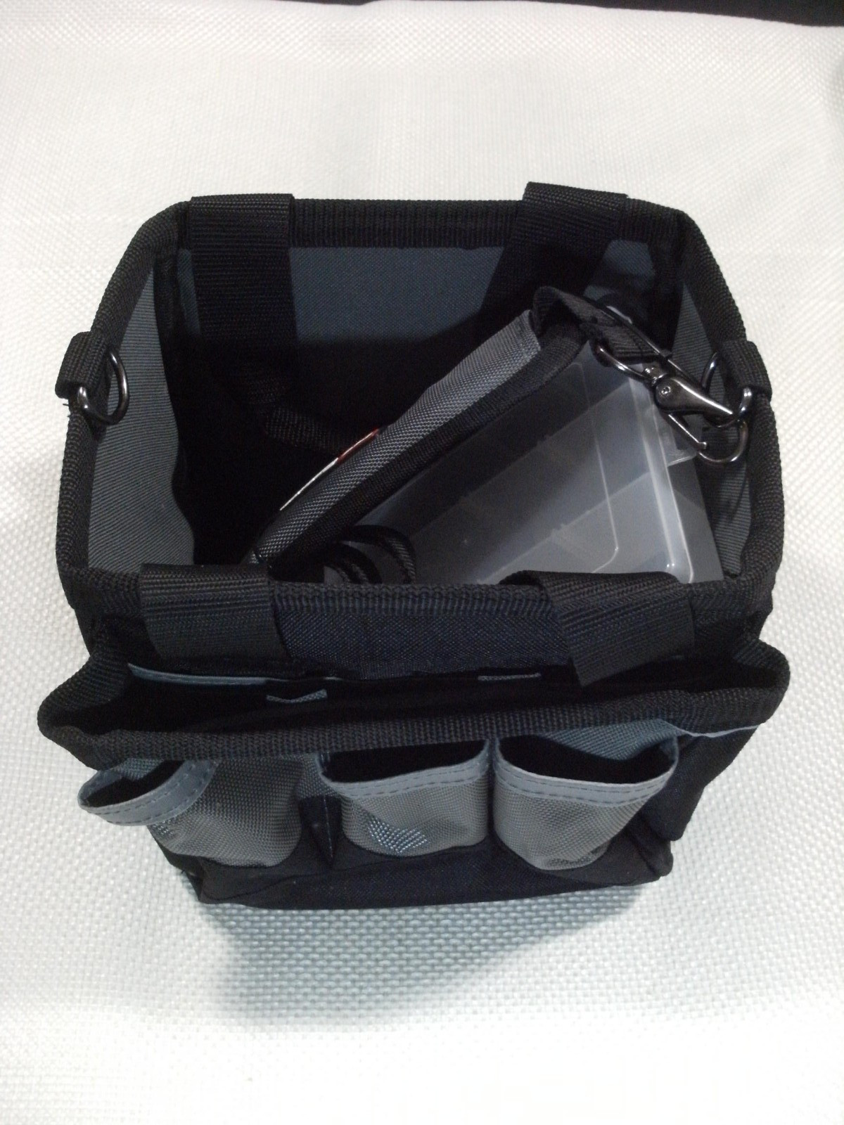 Mcguire Nicholas Black Hobby Electricians Tote Tool Bag with Pockets & Parts Bin