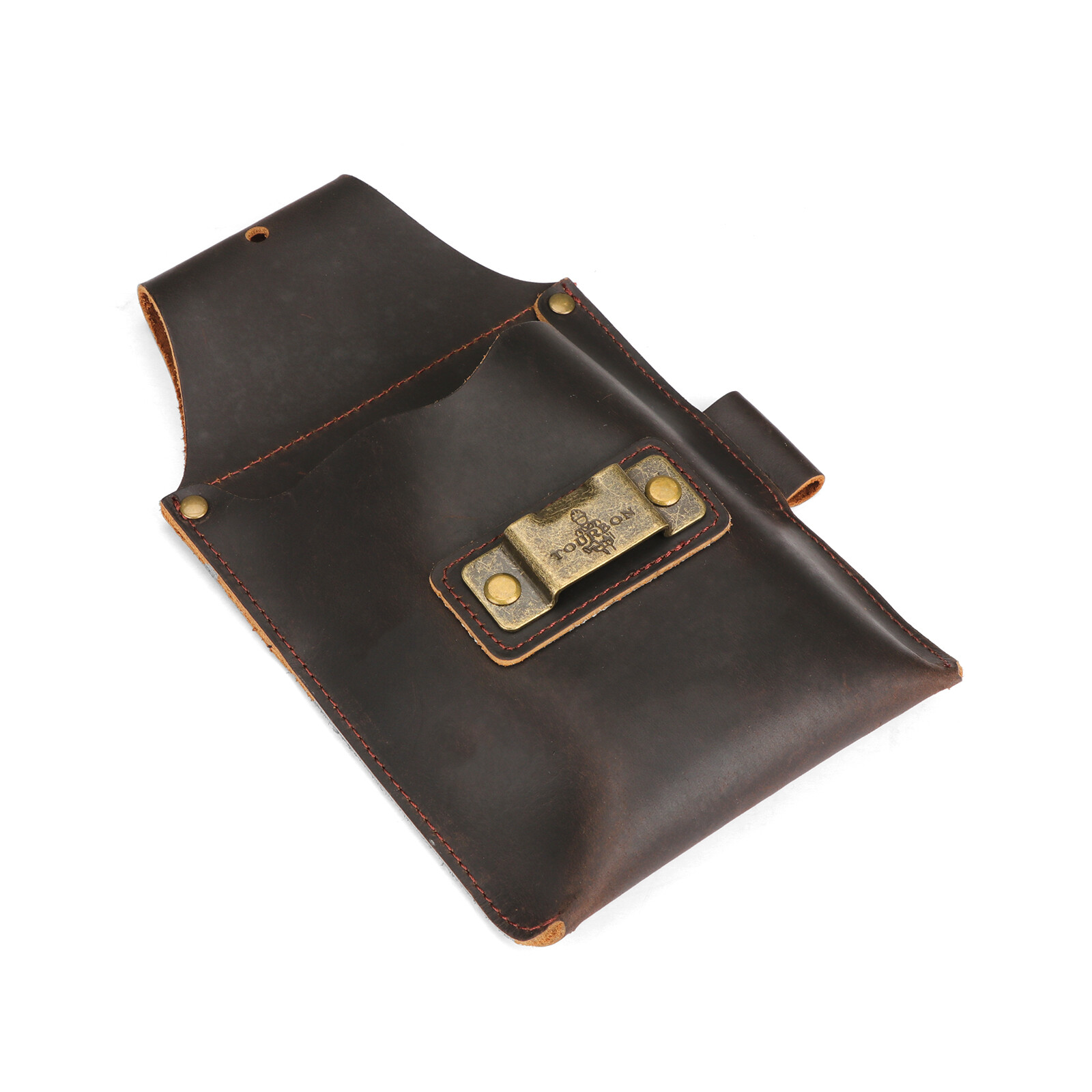 TOURBON Leather Tool Belt Pouch Tape measure Holder Workshop Tools Carrier in US