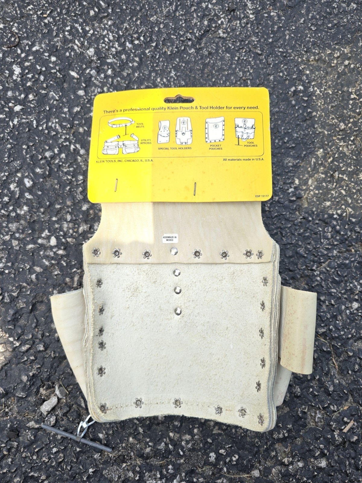 Klein Tools 5178 Leather Tool Pouch USA Electrician Belt Holster Vintage