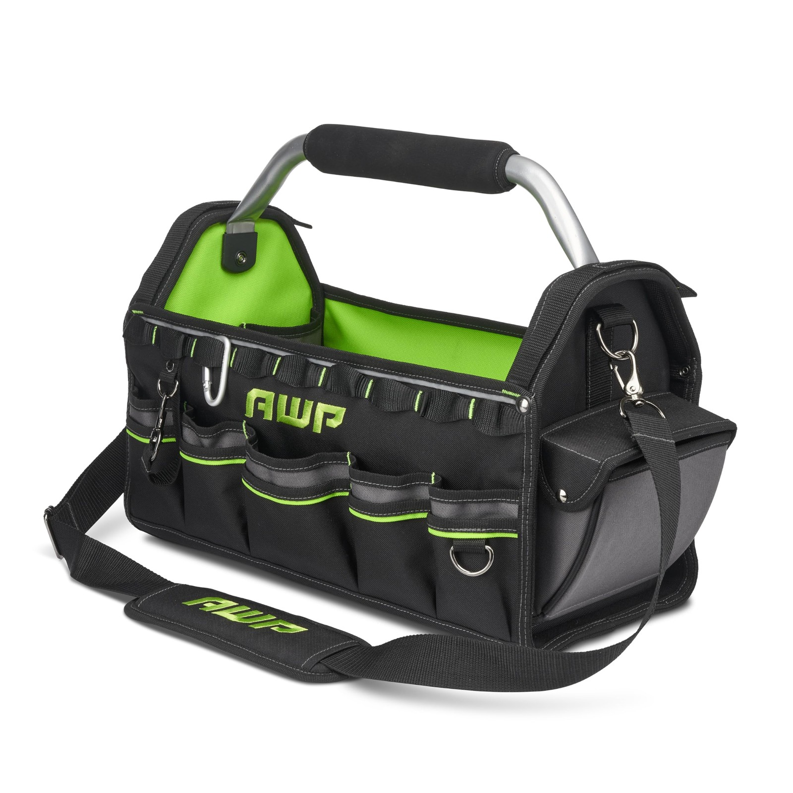 18 Inch Pro Tool Tote with Rotating Handle for Easy Access, Water-Resistant