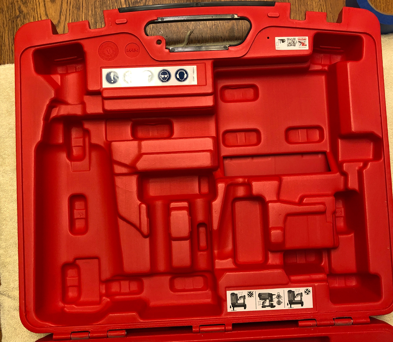 Case Only For Hilti GX2 Cordless Track Nailer Kit Holds Charger Batteries Nailer