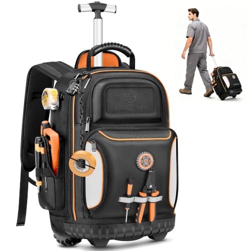 Rolling Tool Backpack 75 Pocket Lock Combo