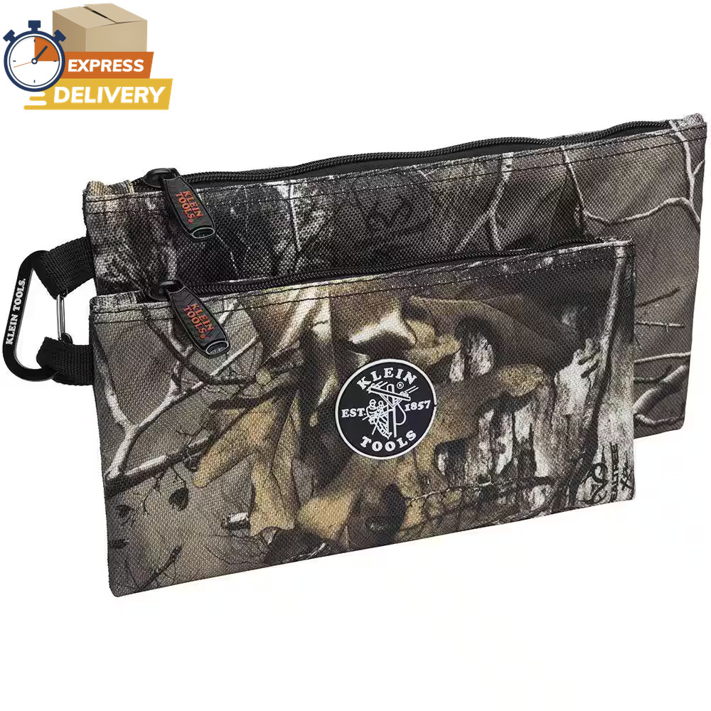 10 In. Camo Zipper Tool Bag, 2-Pack 👌
