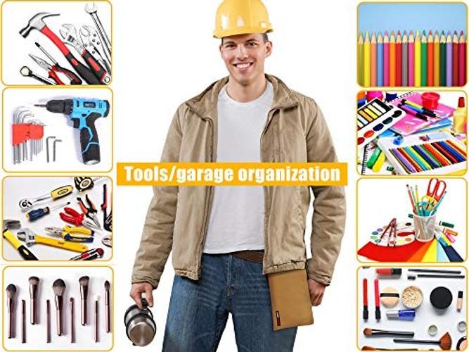 Utility Bag, Canvas Zipper Tool Bags – Heavy Duty White, Gray, Tan, Brown