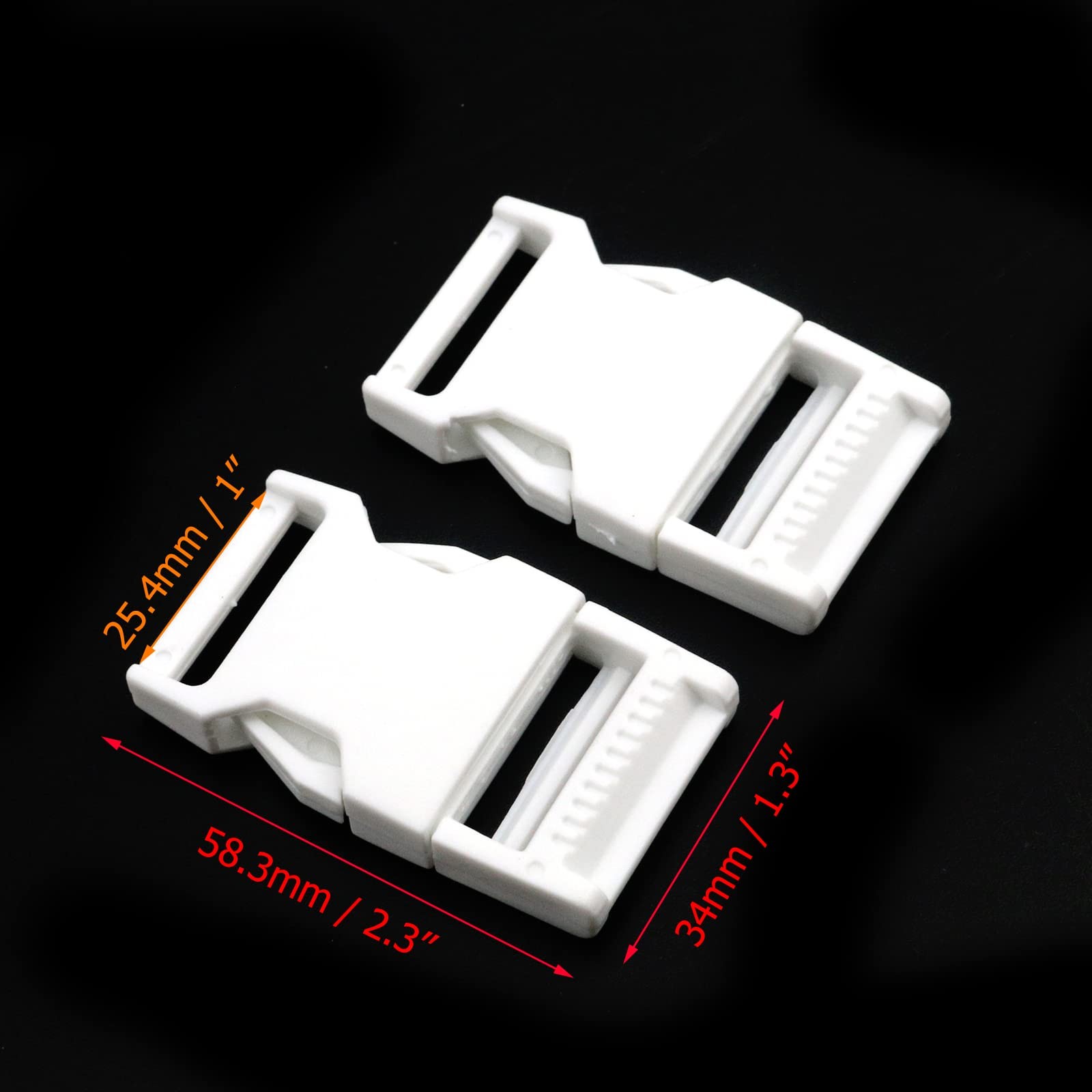 50 Pack Plastic Buckles 1 Inch Quick Side Release Plastic Buckles for 1 Inch …