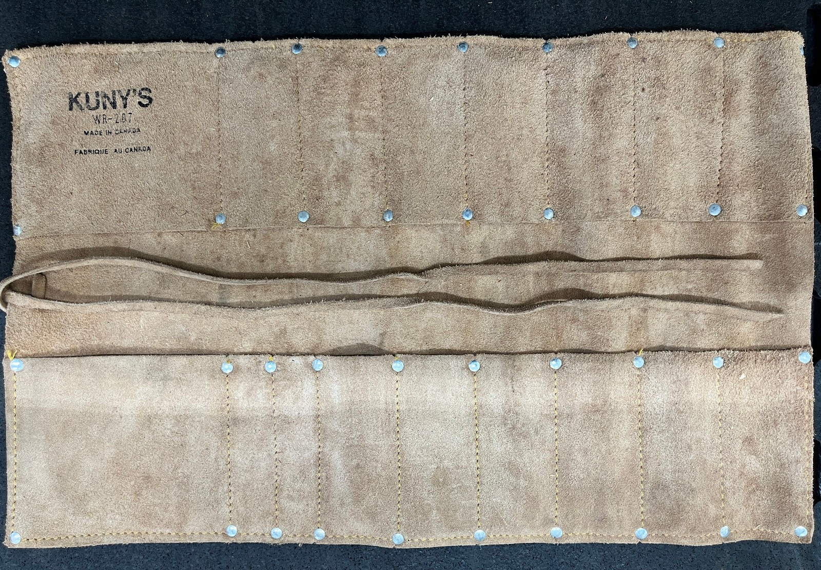 Kuny’s WR-207 all Leather roll pouch for chisels & tools