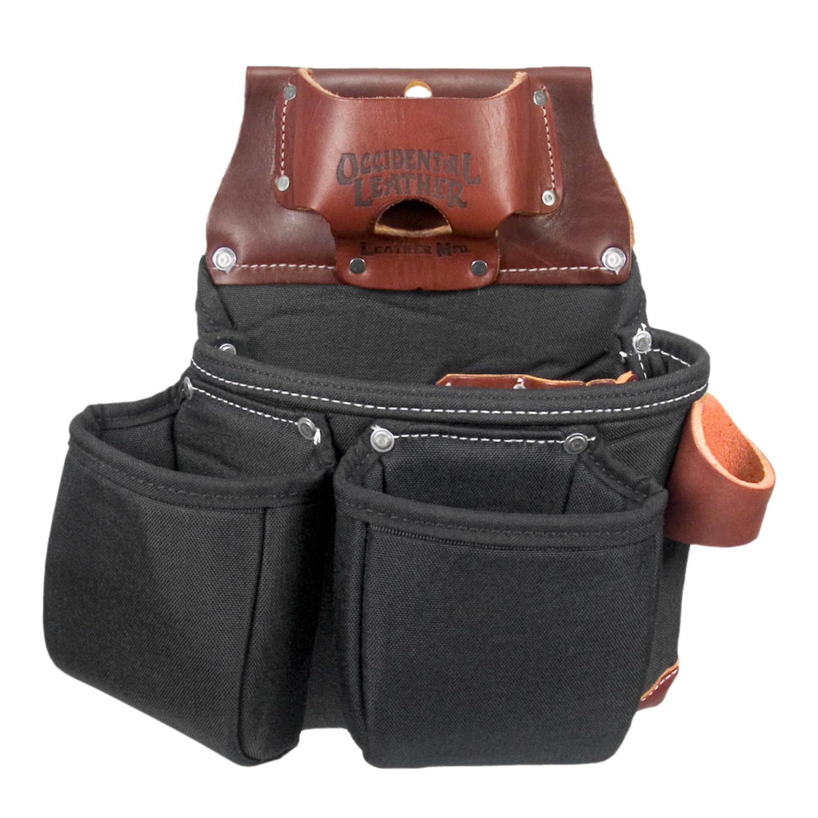 Occidental Leather OxyLights 3 Pouch Tool Bag with Tape Right Hand, Black