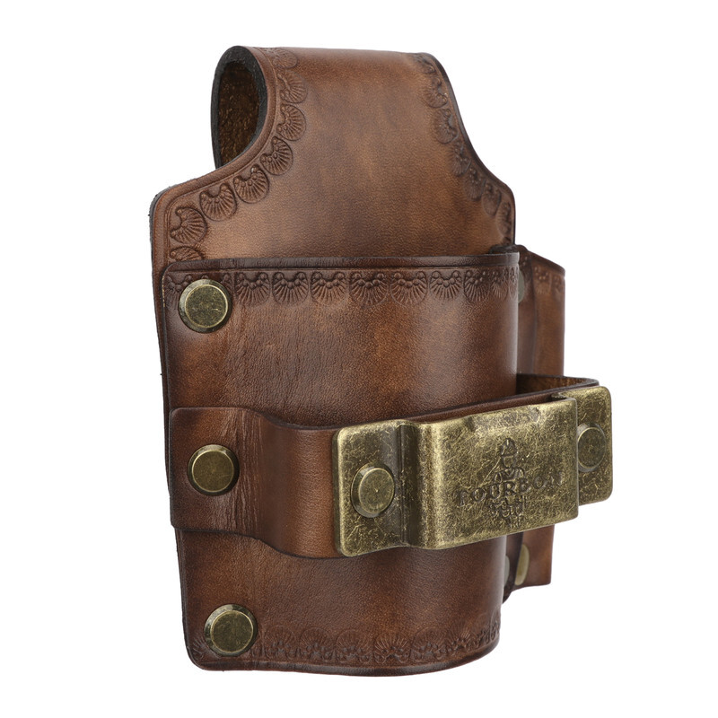 Leather 3-in-1 Tools Belt Carry Pouch Hammer Hanger Tape Measure Holder-TOURBON