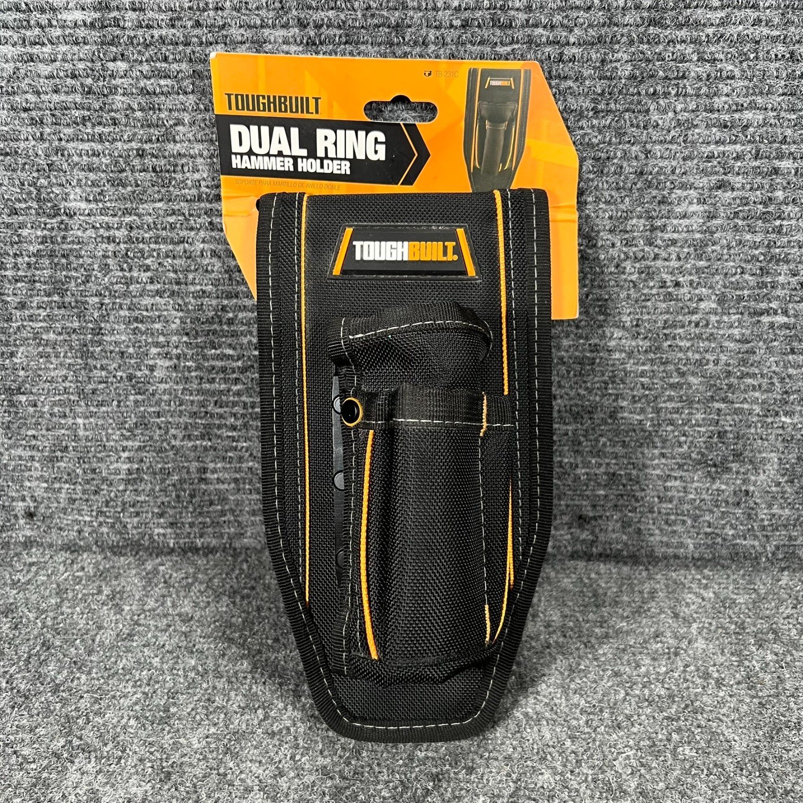 ToughBuilt Dual Ring Hammer Holder Black Yellow New in Package Construction