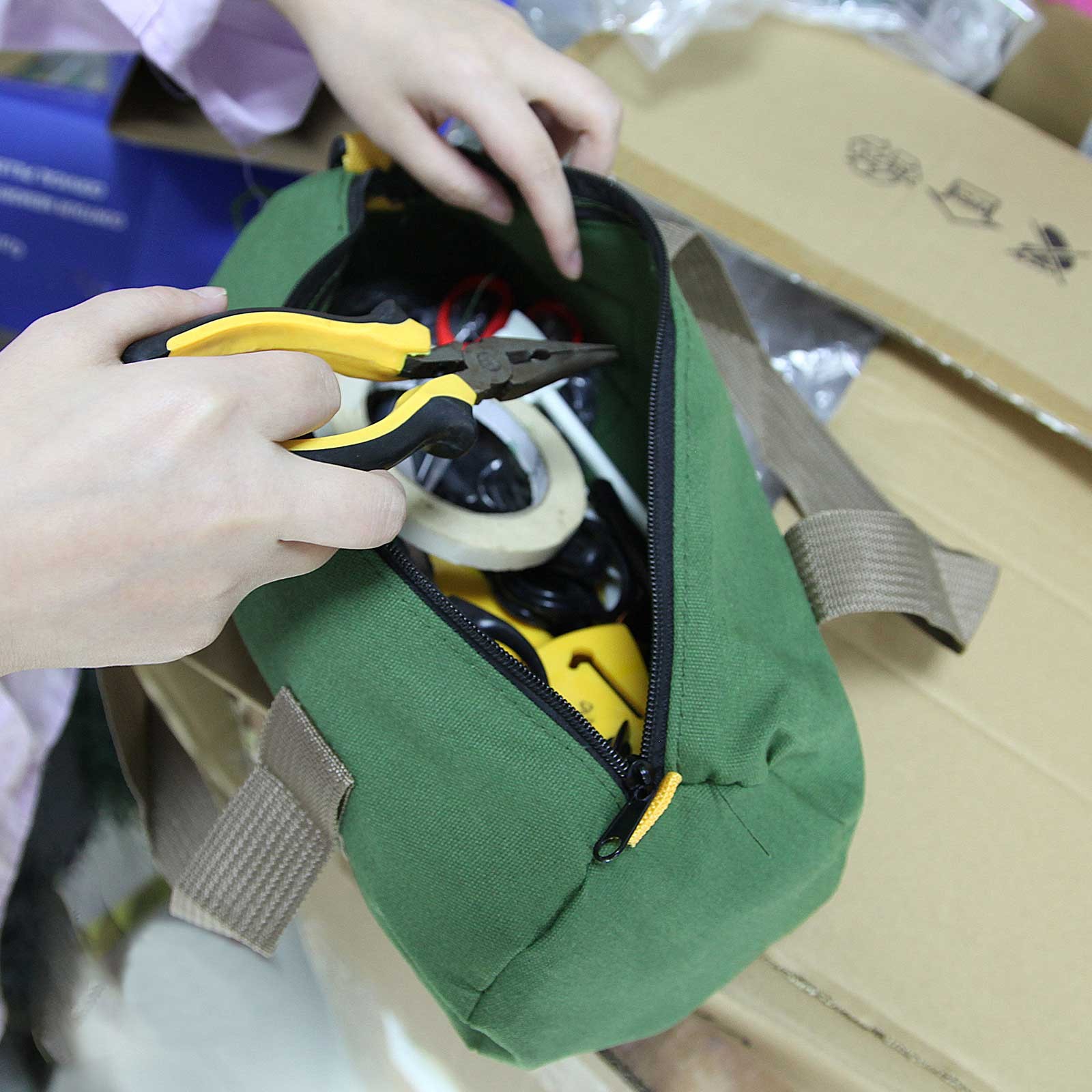 Heavy Duty Tool Bag with Zipper Muti-Purpose Storage Large Capacity Waterproof