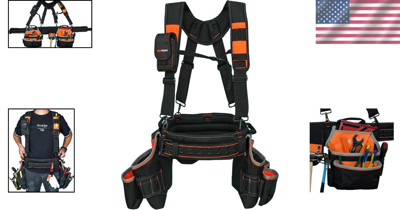 Versatile Suspension Rig Tool Belt – 5-Piece System with Multiple Tool Holders