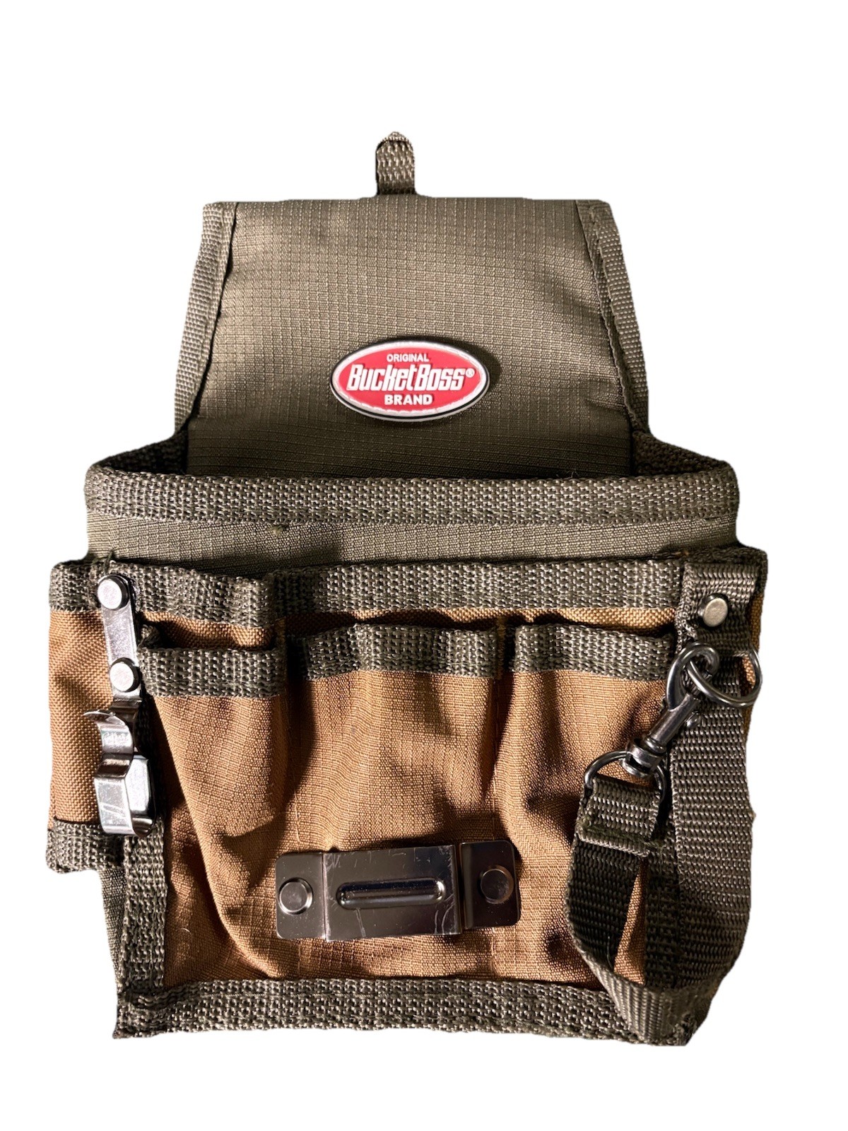 Bucket Boss 54140 RipStop Poly Tool Pouch with FlapFit: 9 Pockets & 8 Tool Loops