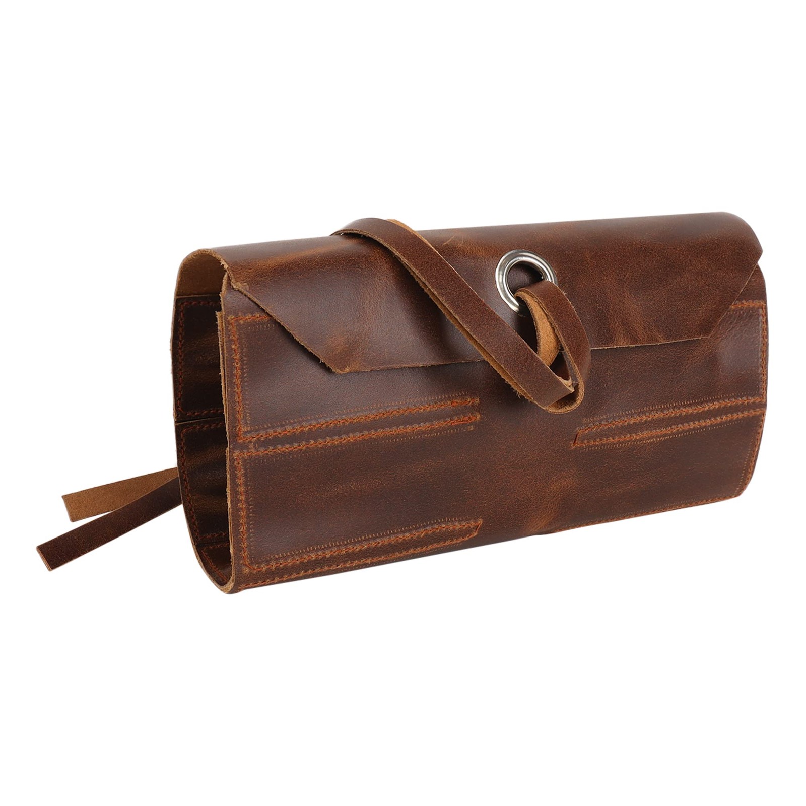 Vintage Leather Tool roll up Pouch, Portable Wrench roll for Barbers,Woodwork…