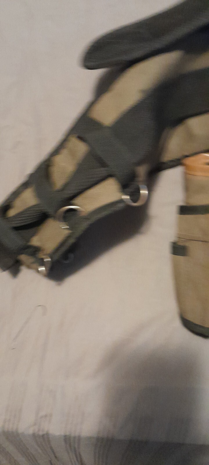 Electrical Tool Pouch With Attached Waist Belt And Shoulder Harness Army Green