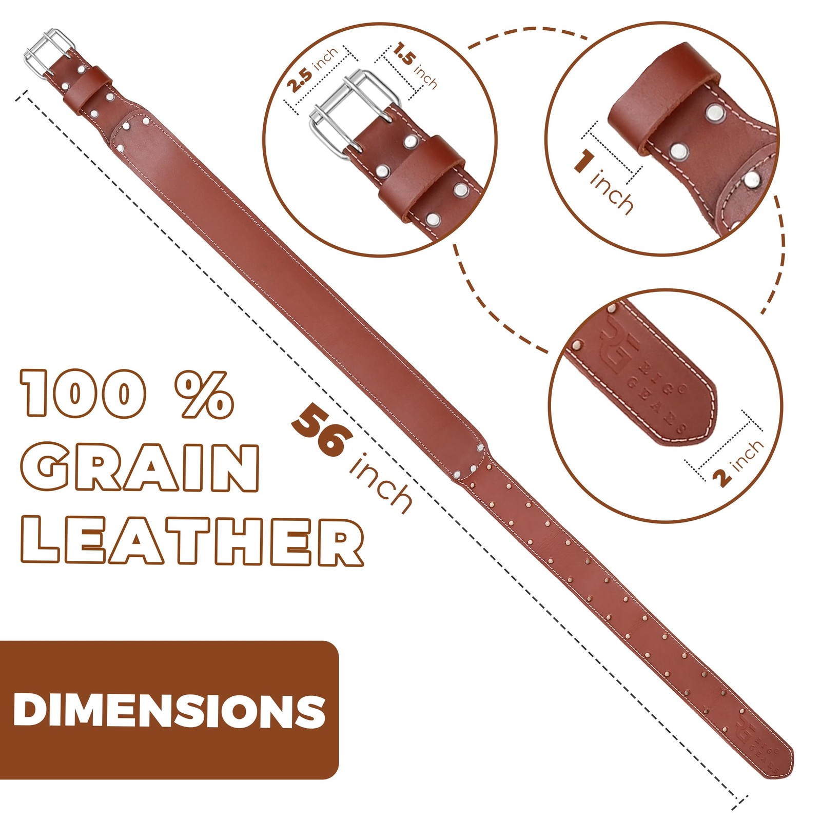3 Inch Mens Leather Tool Belt Carpenter Construction Foam Fits 3449 Inch
