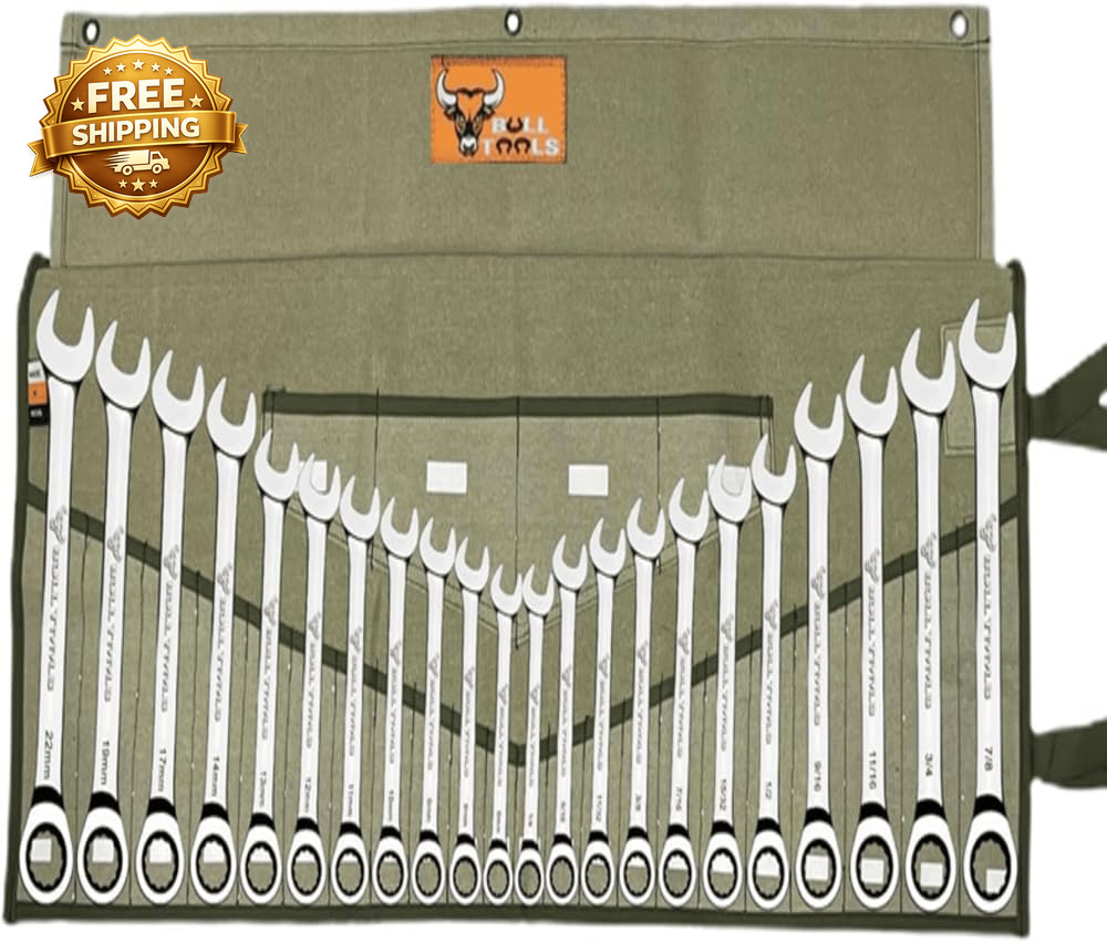 Wrench Roll 26 Pocket Tool Pouch Tool Bag Wrench Organizer Metric SAE