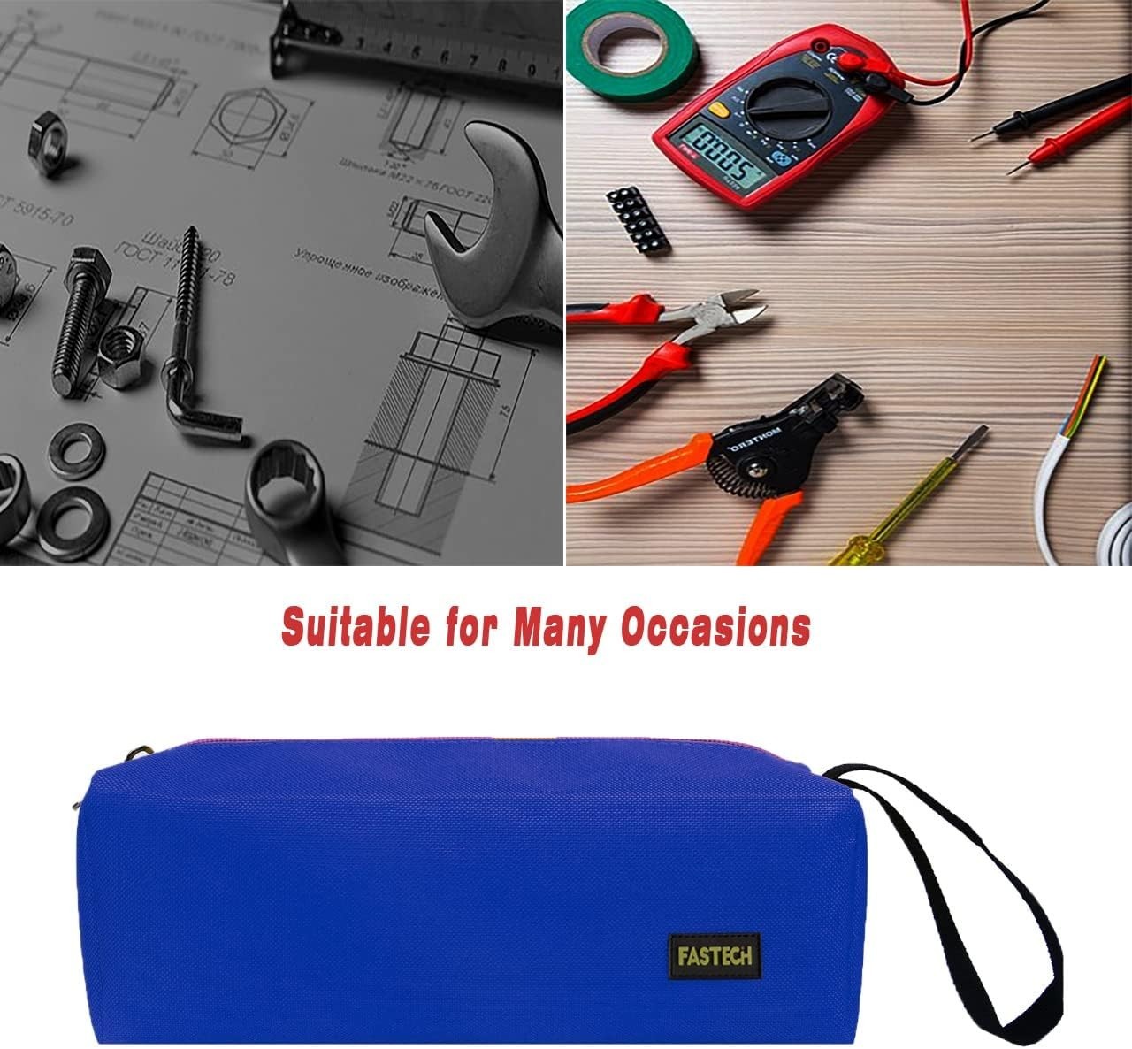 Blue Multi-Purpose Zipper Tool Pouch Organizer