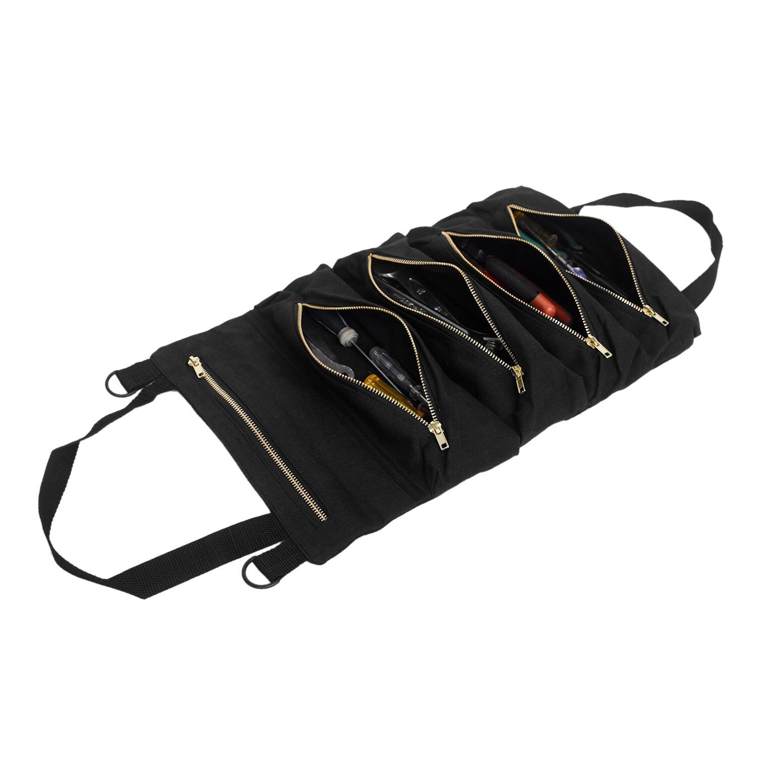 Tool Roll Organizer Foldable Bag for Car Electrician Tools Pliers Wrenches Pouch