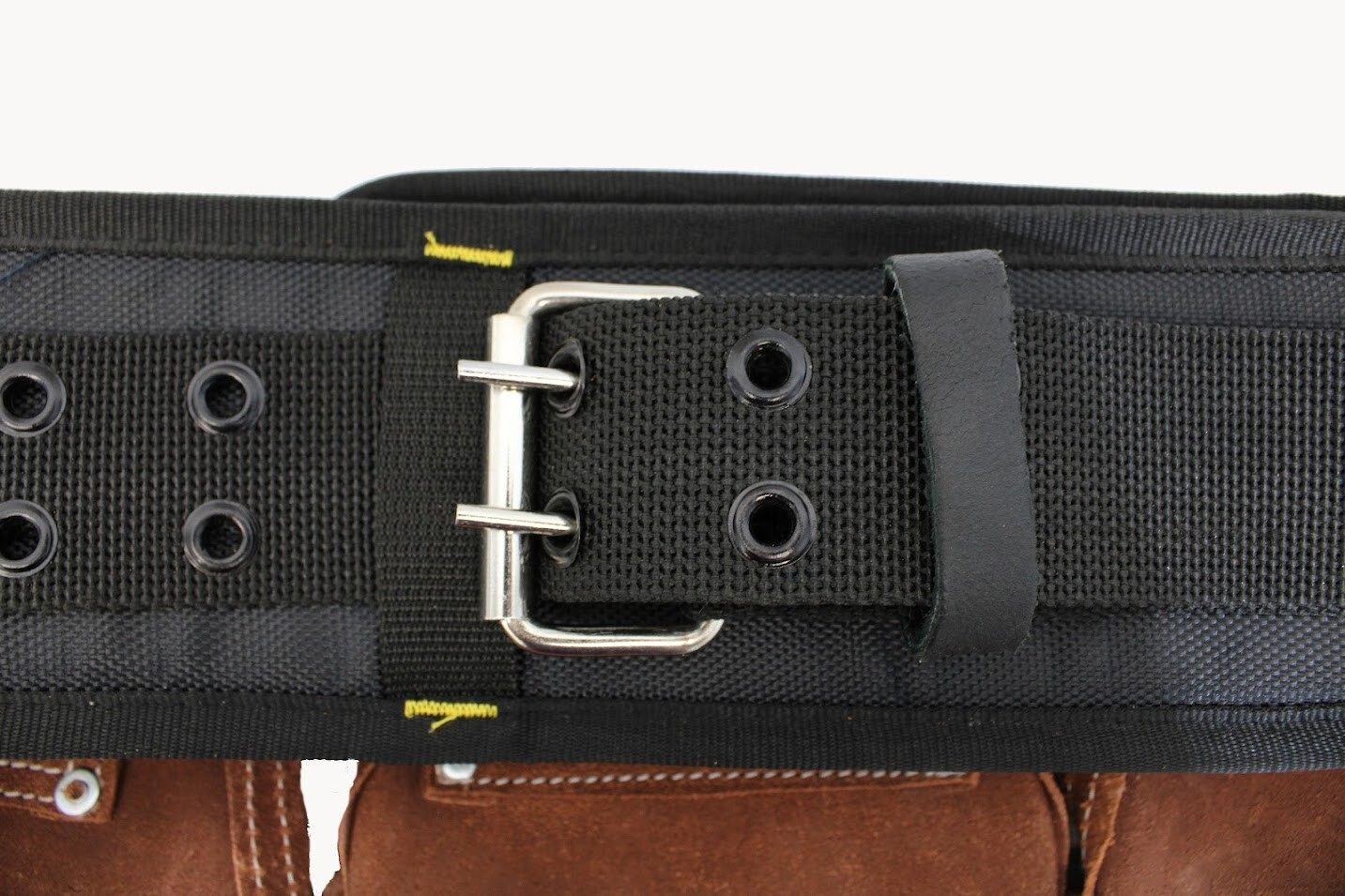 Suede Leather Tool Apron Carpenter Rig Movable Waist Pouch with Heavy Duty Belt.