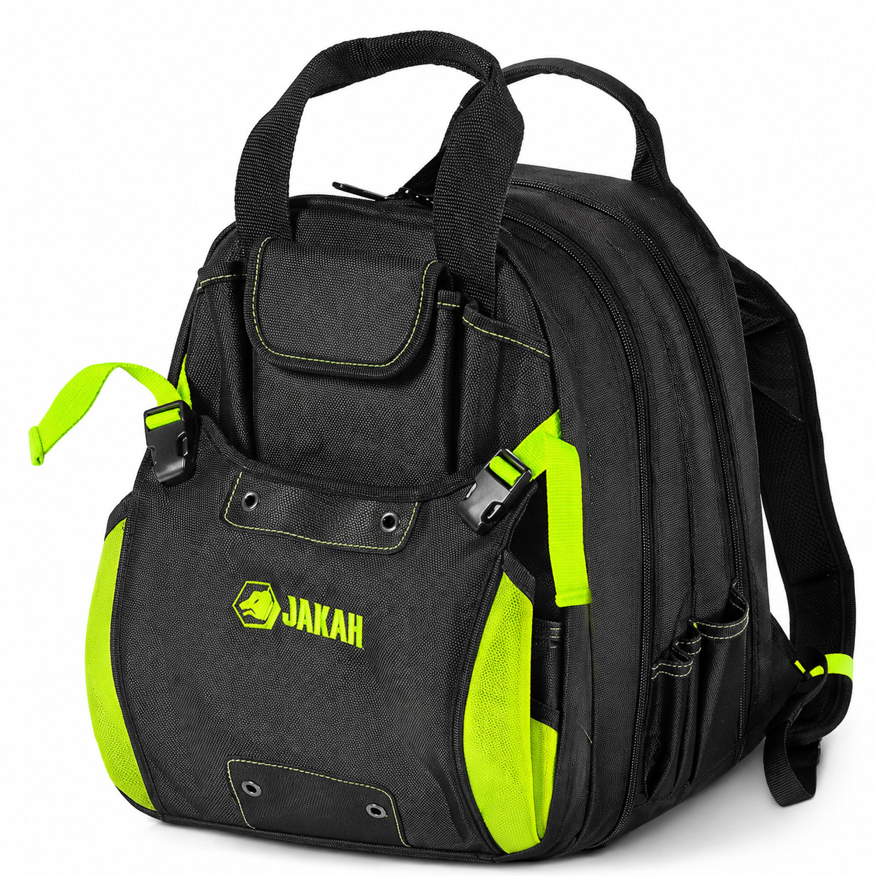 42 Pocket Tool Backpack Waterproof Bottom Electrician Organizer Bag Green