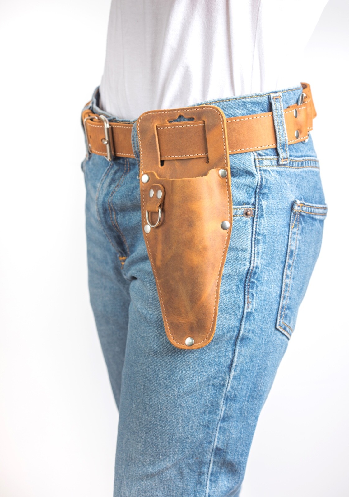 Leather Pruner Sheath, Tool Pouch for Pruning Shears, Full Grain Leather. LERO