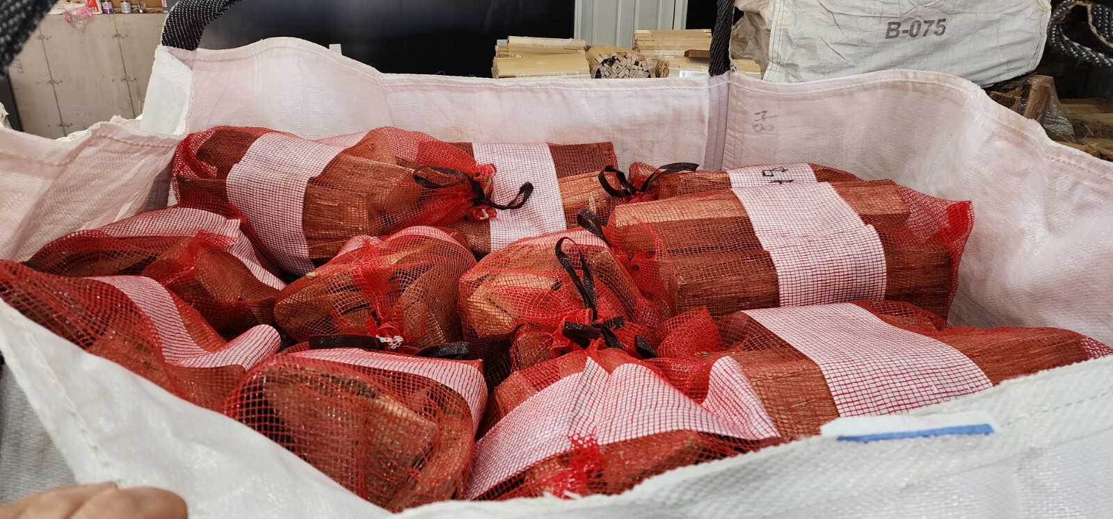 100pcs Firewood Bags MESH FIREWOOD BAGS .75 CUBIC FOOT FREE SHIPPING