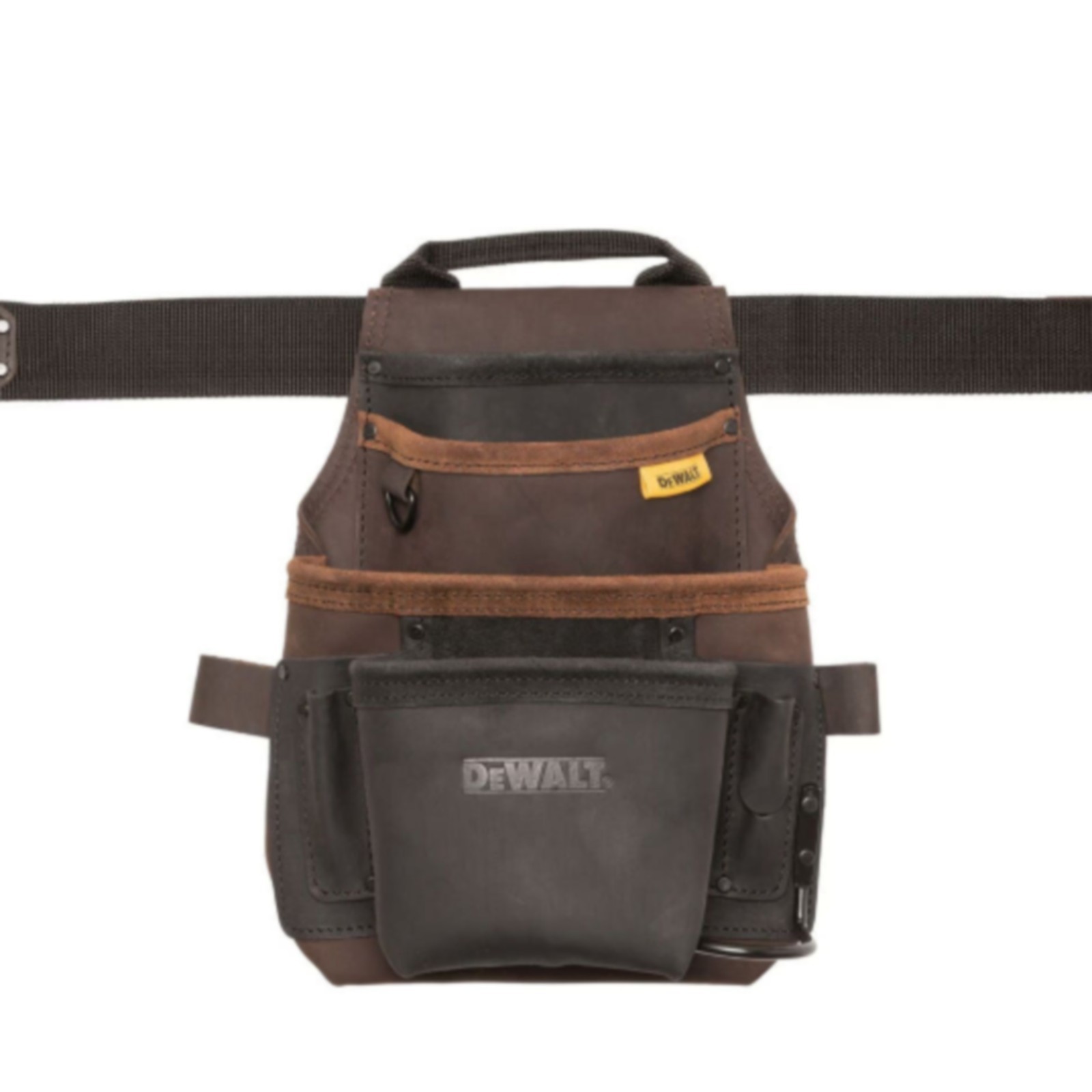 DEWALT DWST550115 12-Pocket Nubuck Leather Tool Pouch Set Work Belt