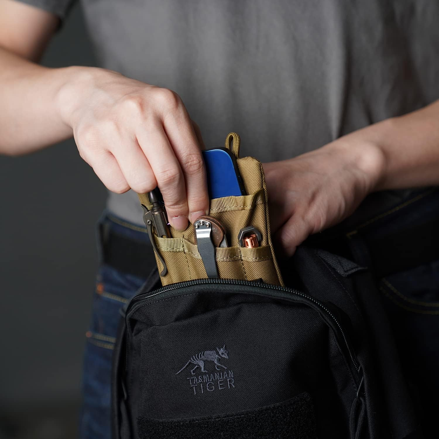 VE1 Pocket Organizer, EDC Pouch for Men, EDC Organizer Storage EDC Gears, Multit