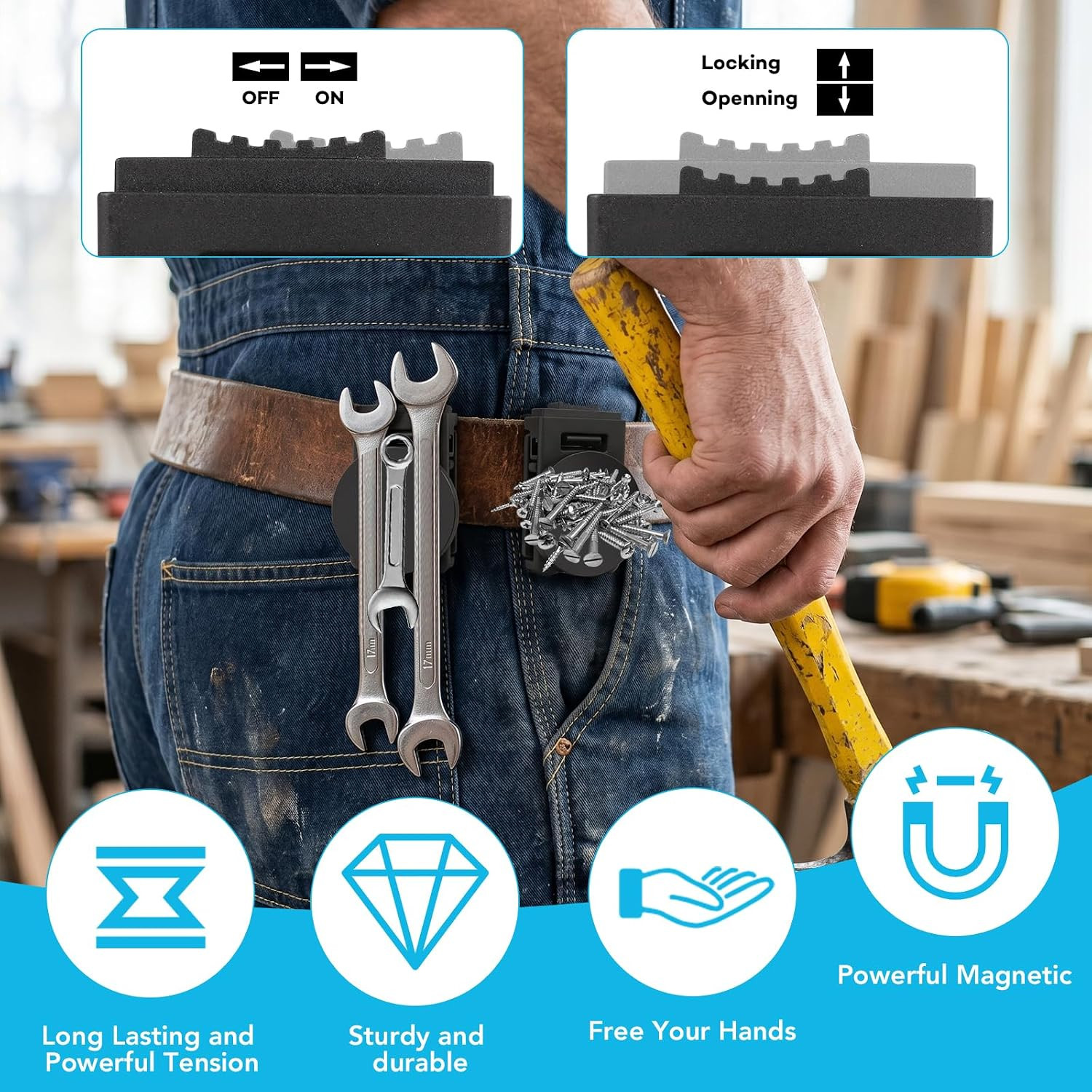 3 Pack Tool Holster Belt Clip Strong Holstery Magmaster Belt Clip Heavy Duty Bel