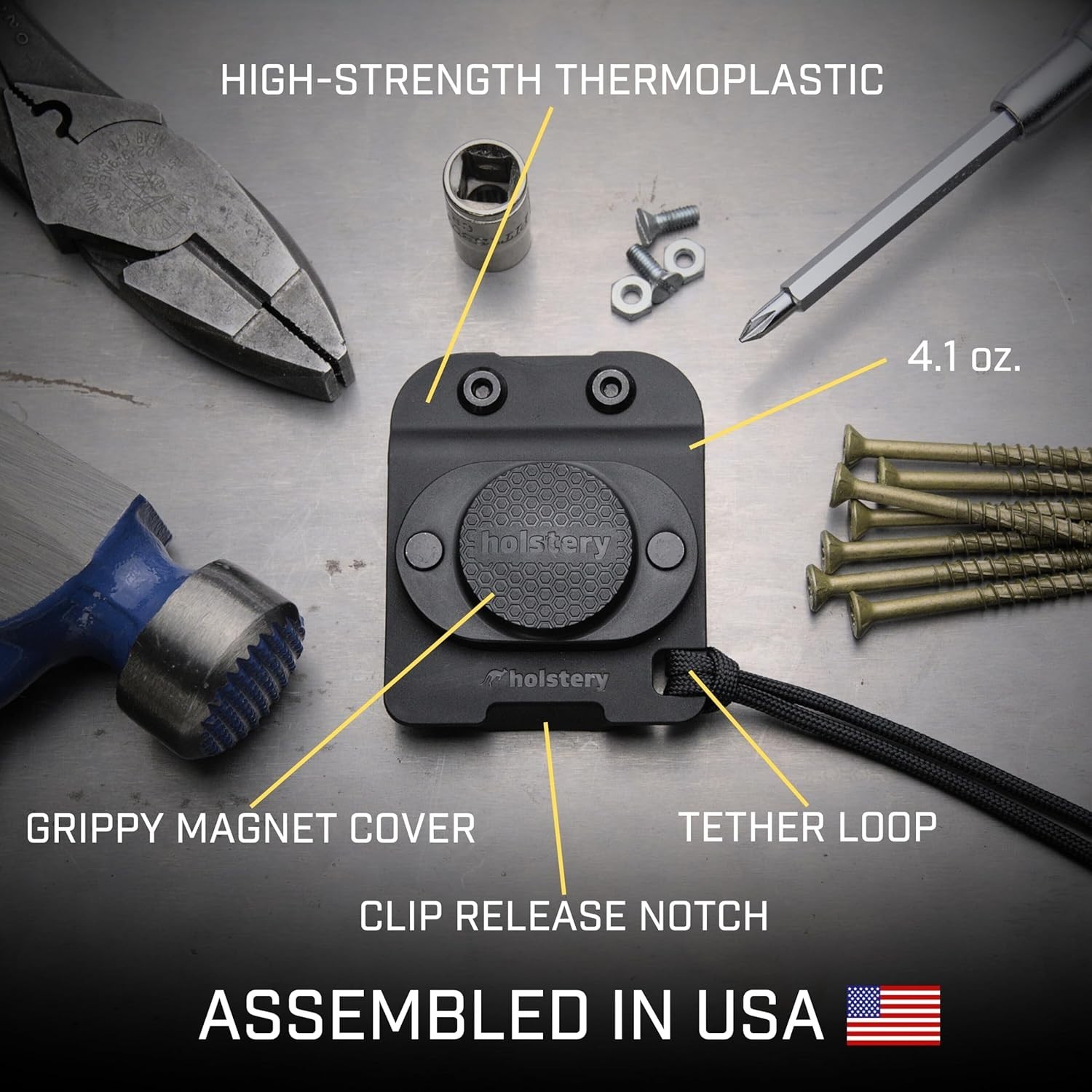 Holstery MagMaster Magnetic Tool Holder Clip On Belt Holster