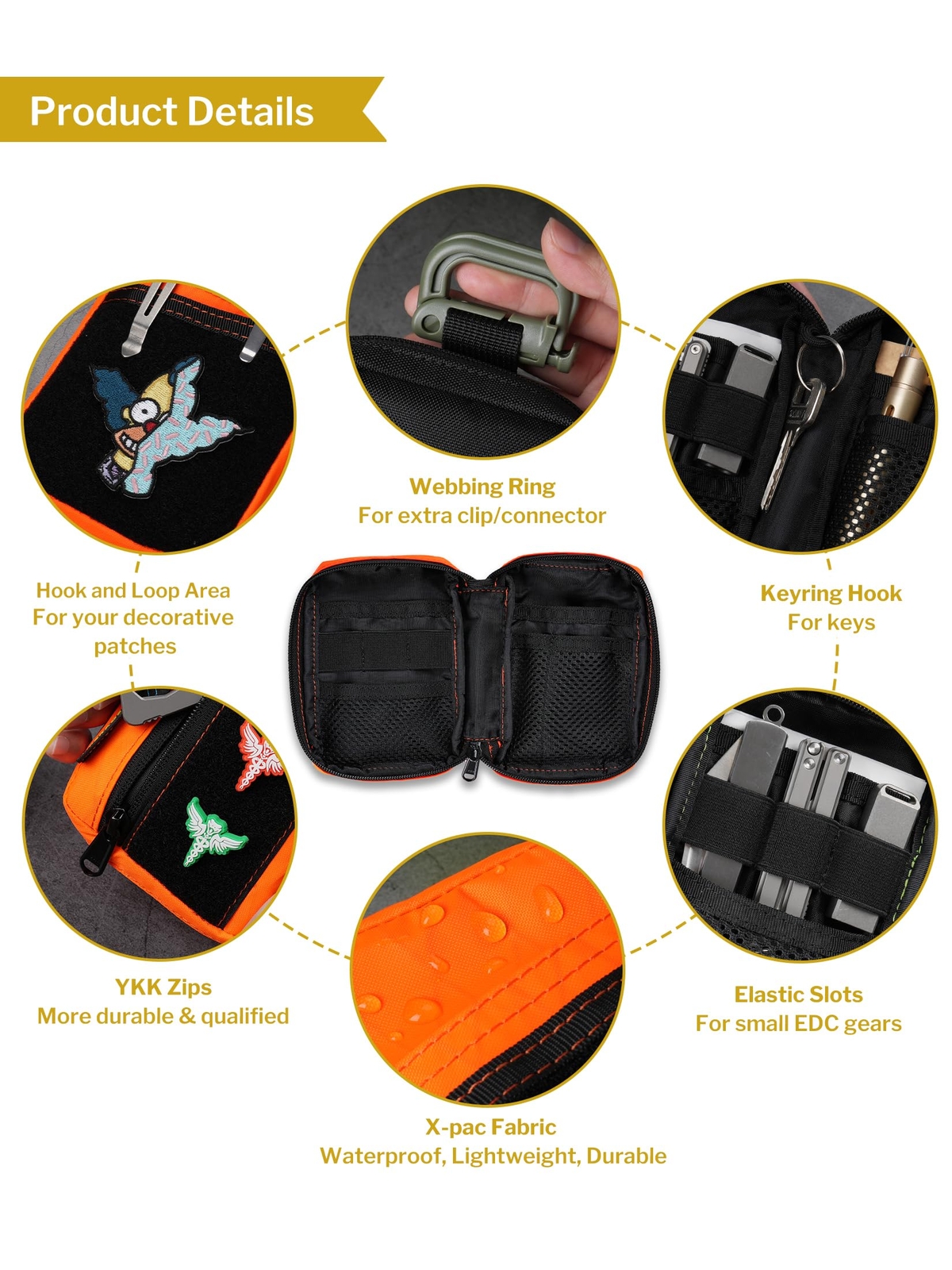 Ve26 Edc Pouch Small Edc Organizer Pouch Edc Pocket Organizer For Men Edc Pouch