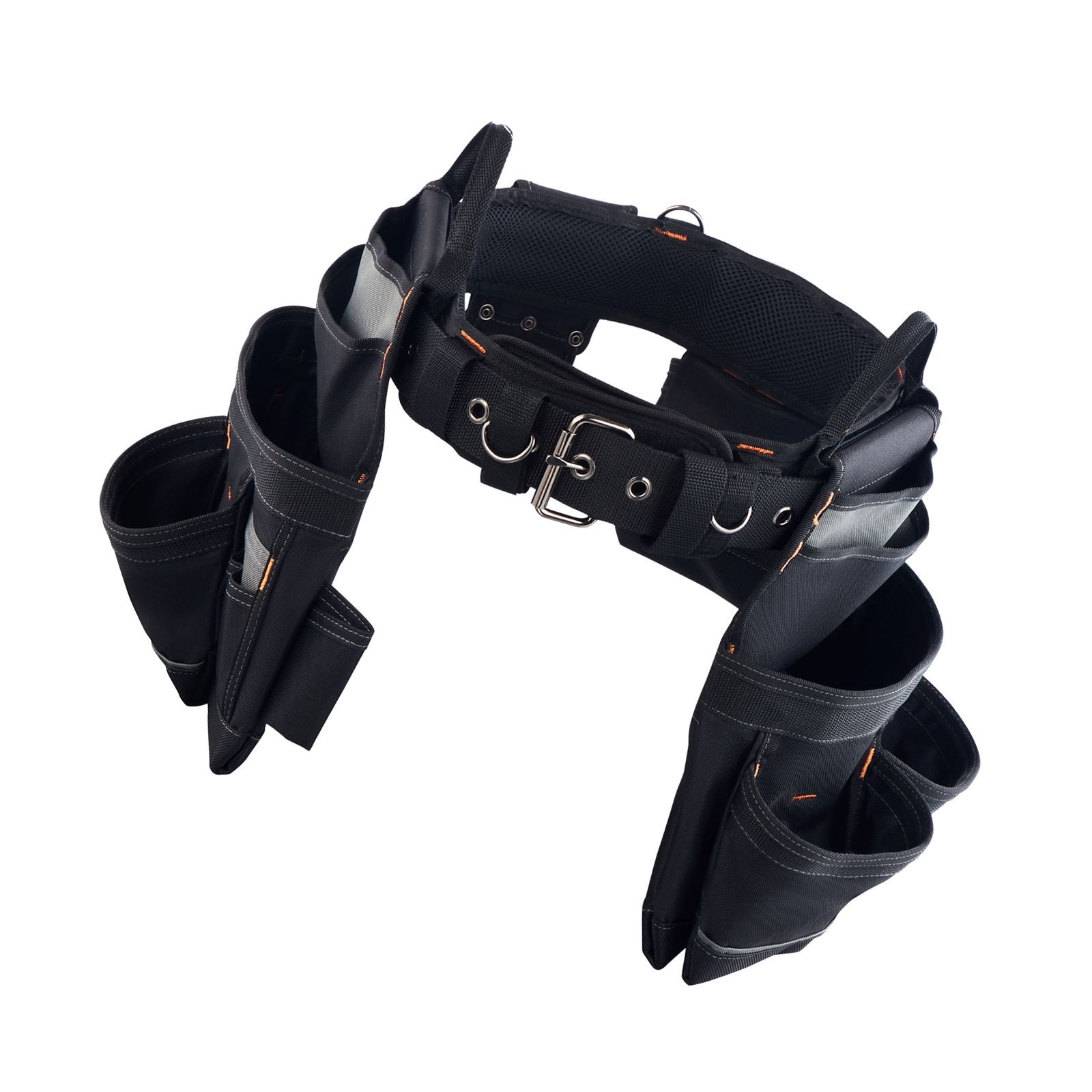 Work Tool Belt, 18 Pockets, 600D Polyester, Wide Padded Waist