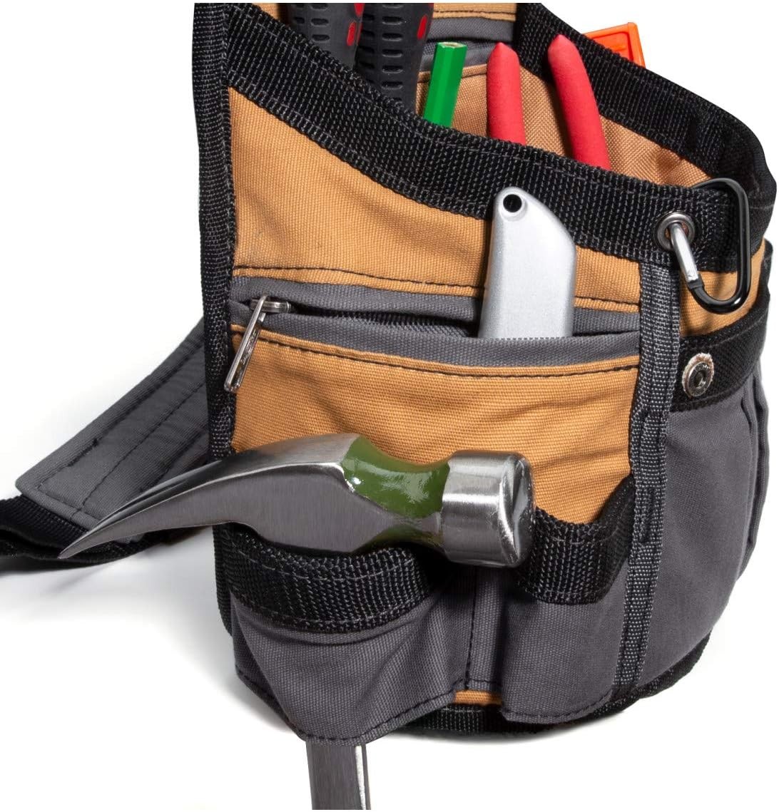 8-Pocket Padded Tool Belt/Utility Pouch, Adjustable 3-Inch Belt