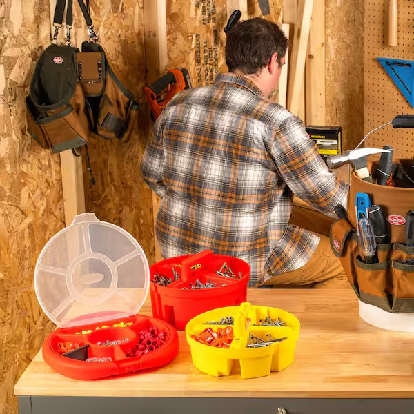 NEW 10.25in 4-Compartment 5 Gal Pail Bucket Stacker Tools Compartment Organizer