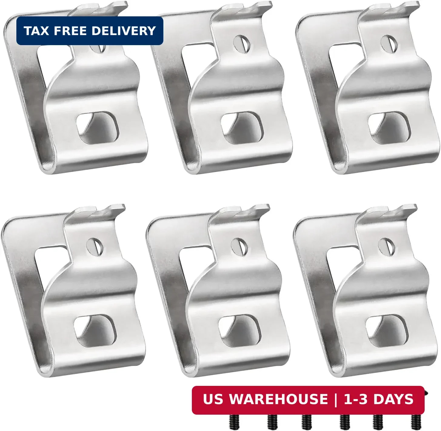 6 Pack Belt Clips for Dewalt Replacement Drill Tool Clips Hook Kit Fit Dewalt N2