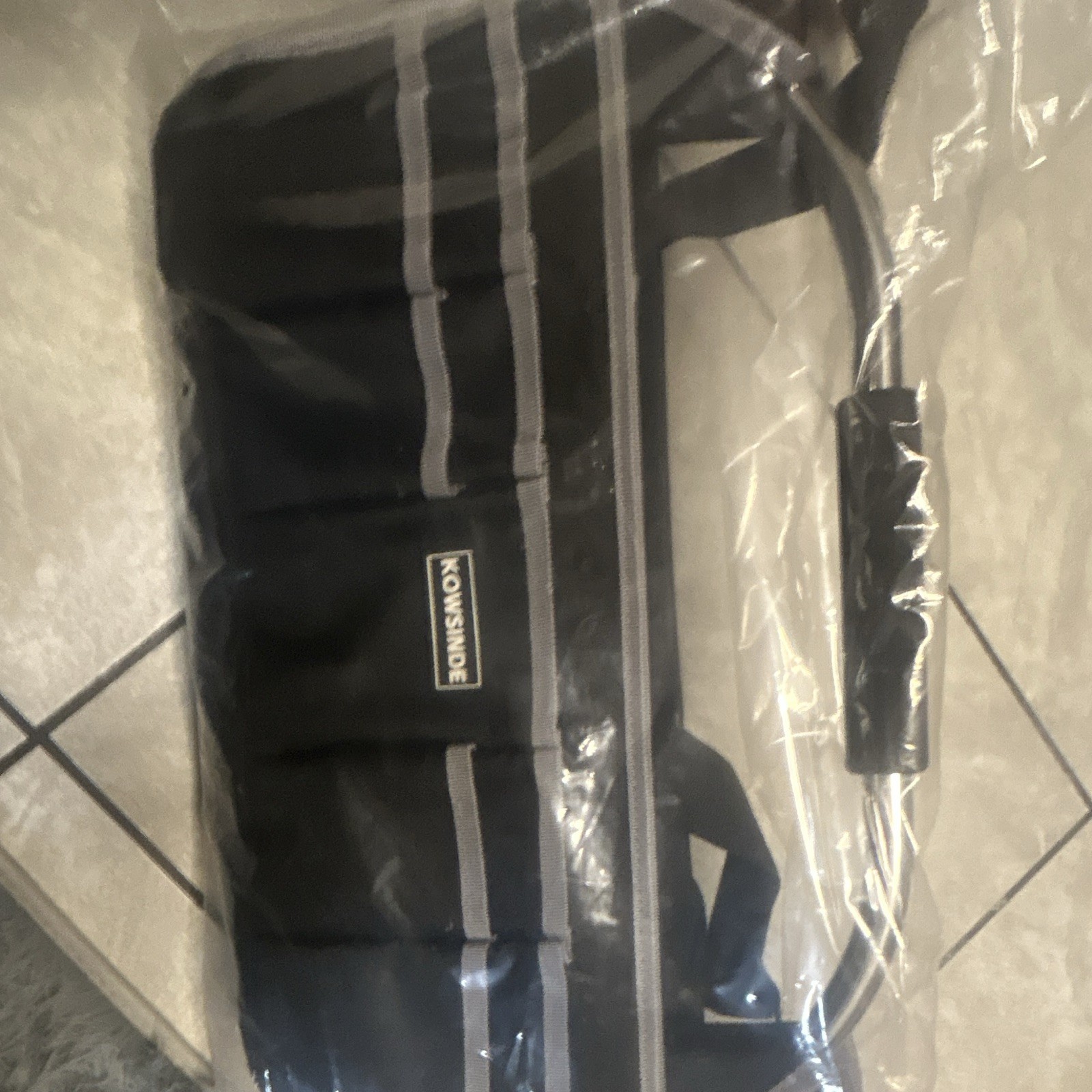 KOWSINDE Large Tool Tote Bag Black/Gray Fabric Organizer with Handle