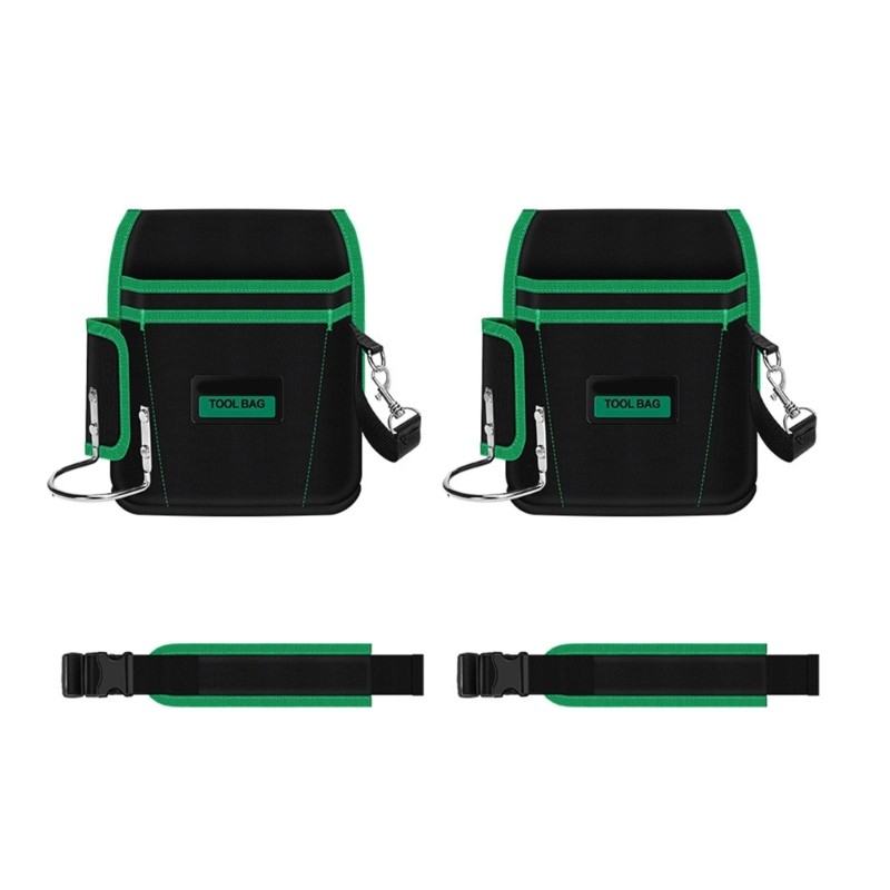 2PCS Heavy Duty Work Belt Pouches Waterproof Interior Reinforced Stitching